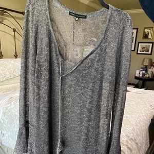 Silver sheer tunic - White House Black Market